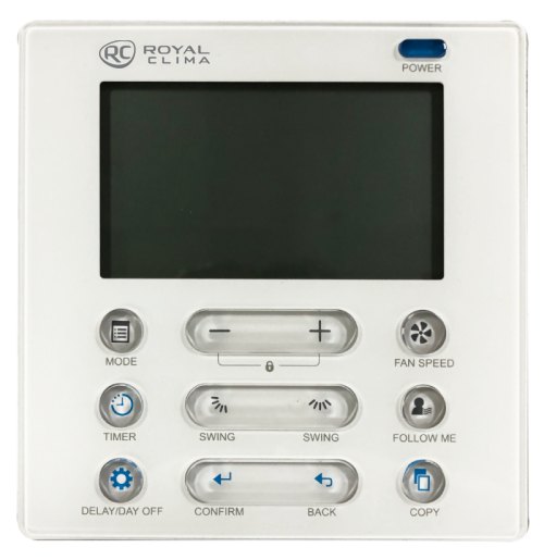 Проводной пульт управления ROYAL Clima RCW-101 для полупромышленного оборудования серии ESPERTO Проводной пульт управления ROYAL Clima RCW-101 для полупромышленного оборудования серии ESPERTO